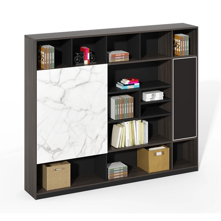 중국산 고급 거실 모던 오피스 책장 클래식 3/5단 원목 가구 심플 코너 큐브 책장