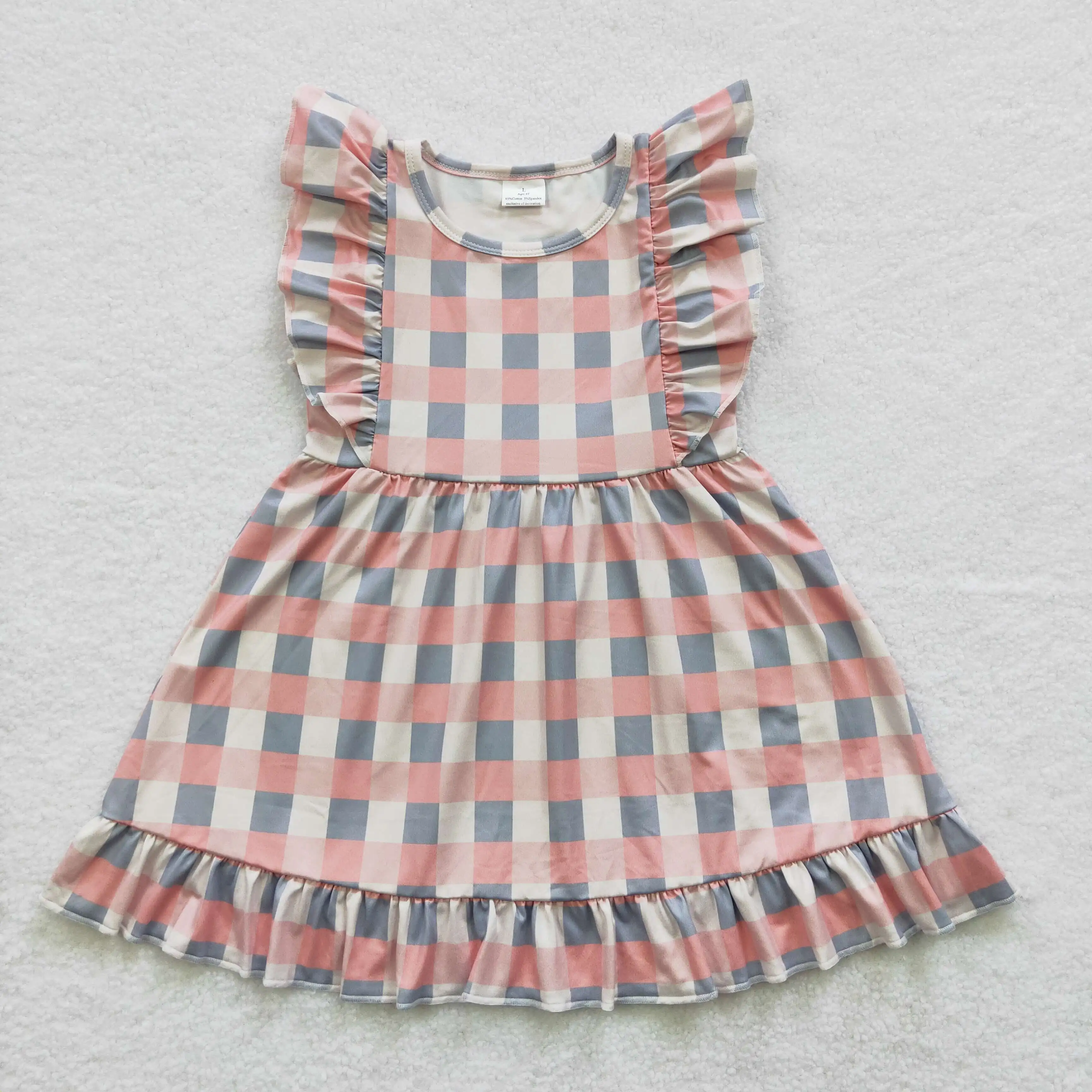 8.11 GSD0361 Kids Girl Summer Dress Sleeveless Milk Silk Toddler Items Baby Fashion Clothes