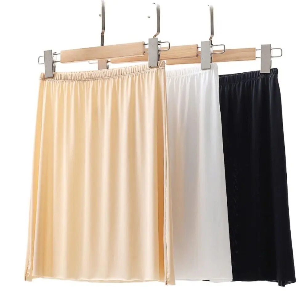 Anti-glare Safety Underskirt Slips High Waist Lining Petticoat Half Slips Dress Inside Take Prevention Security