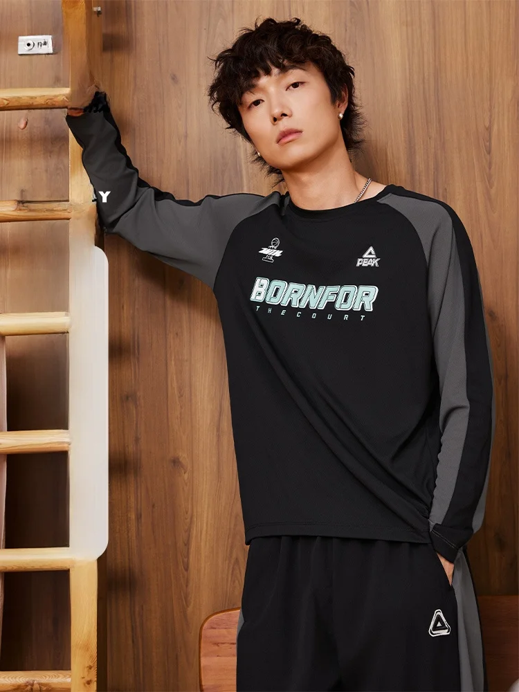 

Peak Qui Dry Long Sve Hoodie Baskeall Fitn Training Sport T-irt Men's American Sweatirt Breathable Comfortable ...