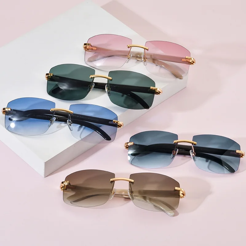 Natural Shell Horn Leg Luxury Sunglasses Unisex UV Sunglasses Big Box High-end Travel Sun Protection Personalized Fashion Shade