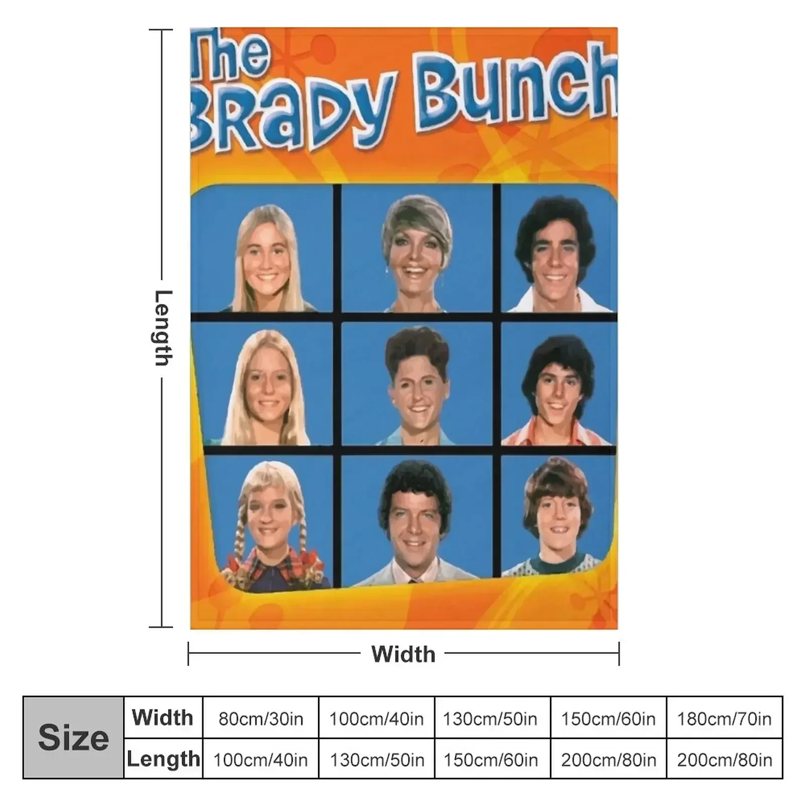 The Brady Bunch Throw Blanket couch cozy soft plush fuzzy picnic outdoor blanket