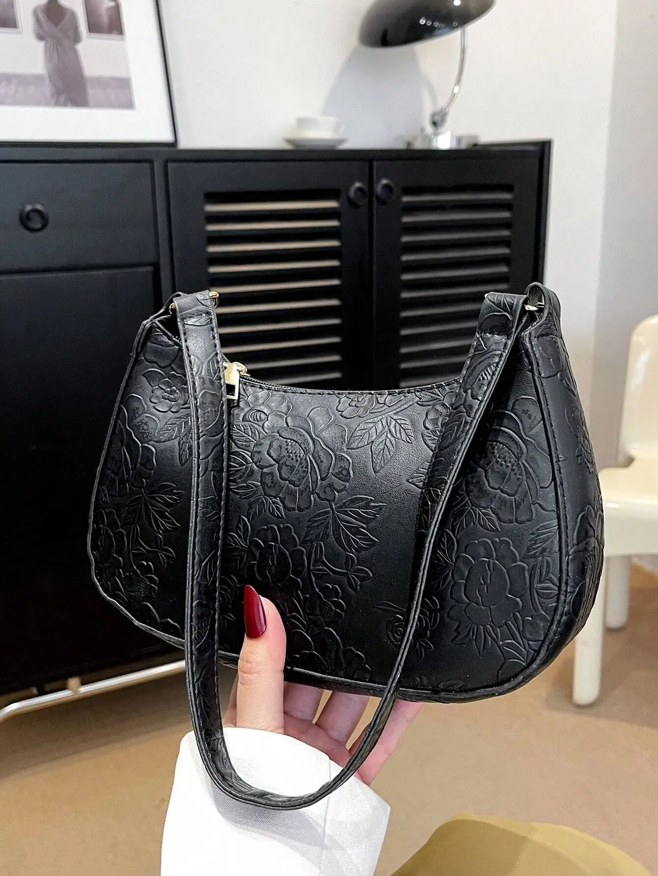 

Women's Fashion Simple Shoulder Bag, Casual 3D Printed Everyday Purse