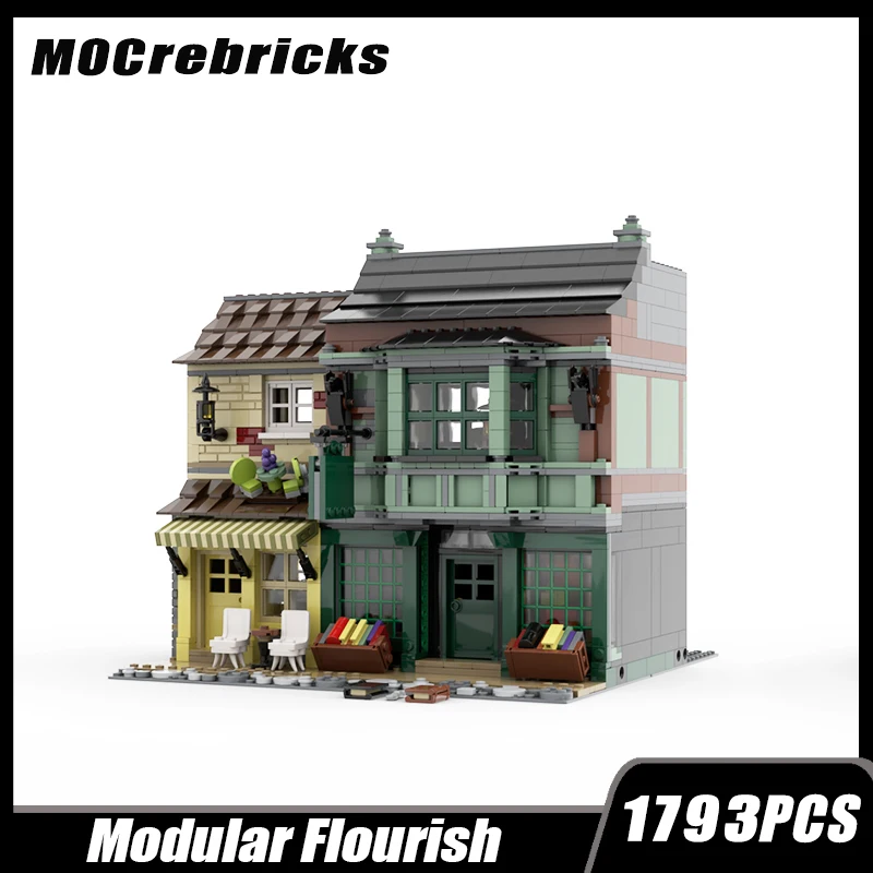 MOC Famous Modern Architecture Modular Prosperity Street View House Building Block Assembly Model Brick Toy Kid's Christmas Gift