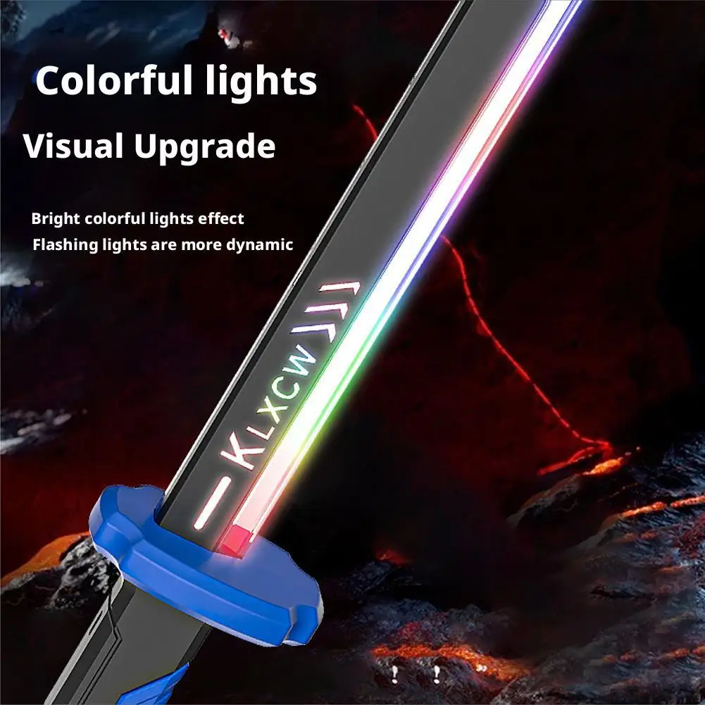 

New luminous toy light blade laser sword boy children's toy knife cool colorful seven-color light and sound effects