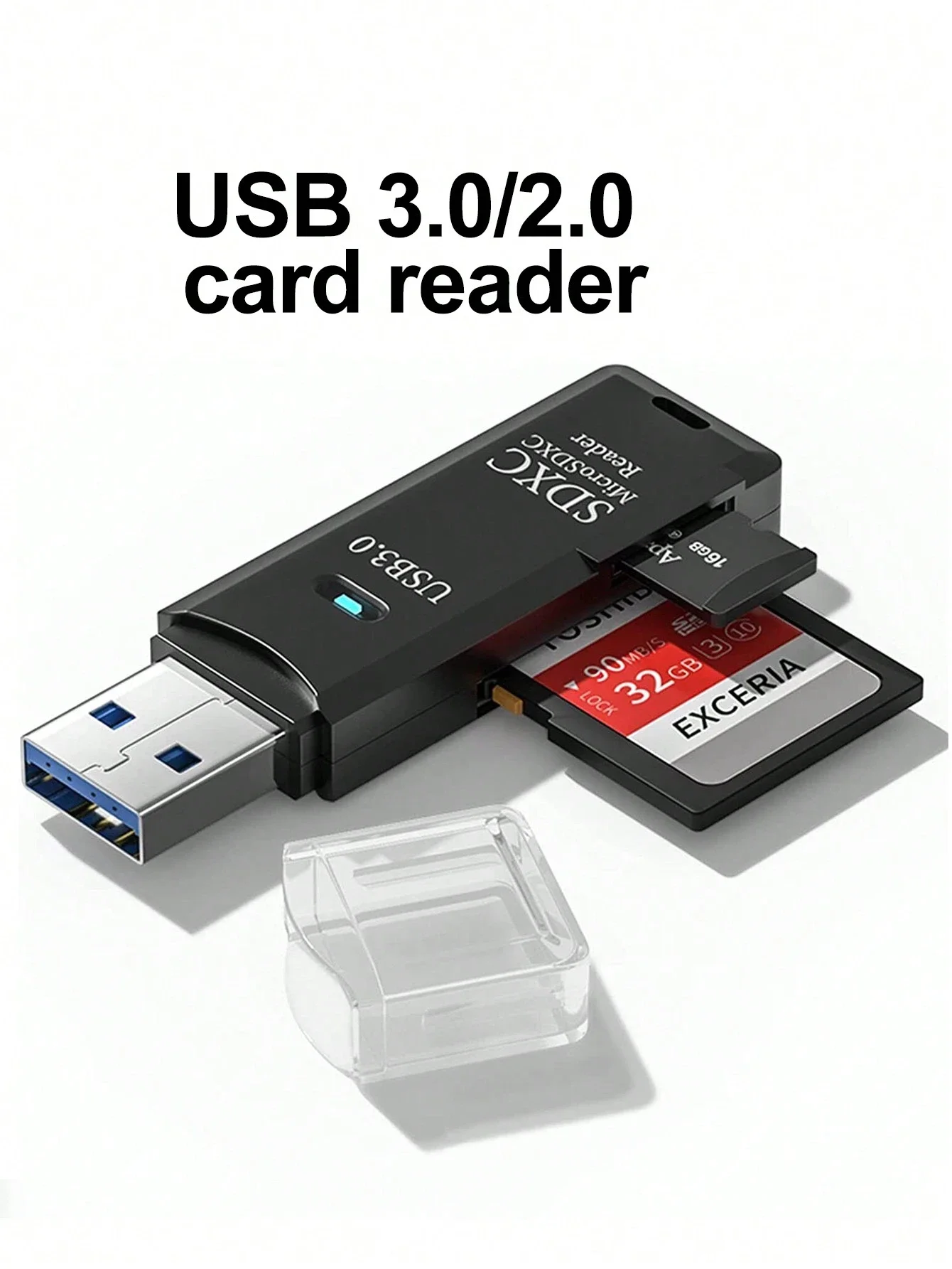

Устройство чтения карт памяти 2в1 USB3.0 2.0. USB A — SD, устройство чтения карт памяти Micro SD, адаптер USBA — SD-кардридер для адаптера USB A SD-карты