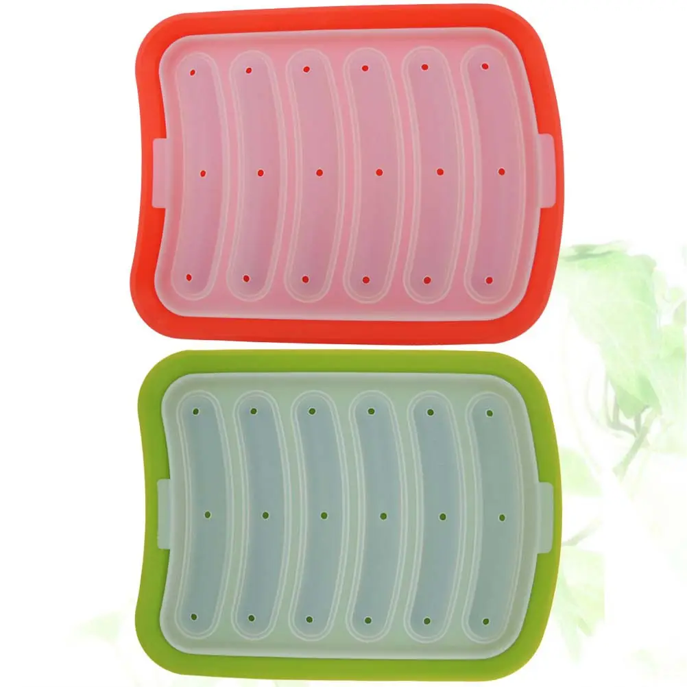 Silicone Sausage Mold Creative Design Random Color Premium Material Easy Cleaning Safe for Sausages Ham Hot Dogs