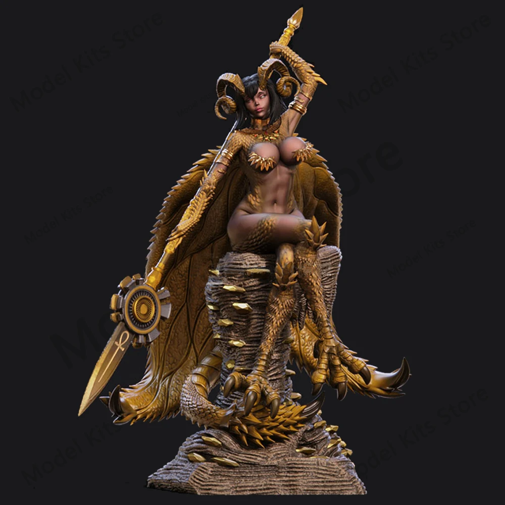 

1/24 Scale Resin Figure Model Kit 75mm Figure Kulve Taroth Girl 3d Printing Figure Kit Colorless Diy Micro Statue Unpainted Toys