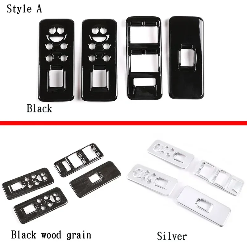 For Land Rover Discovery 3 LR3 2004-2009 ABS Black Car Window Lift Switch Button Cover Decorate Car Accessories