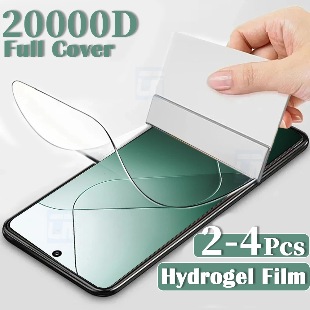 2-4 Stuks Zachte Siliconen Hydrogel Film Voor Xiaomi 14 13 12 11 10 9 Lite Screen Protectors Voor Xiaomi 14T 13T 12T 11T Pro Niet Glas