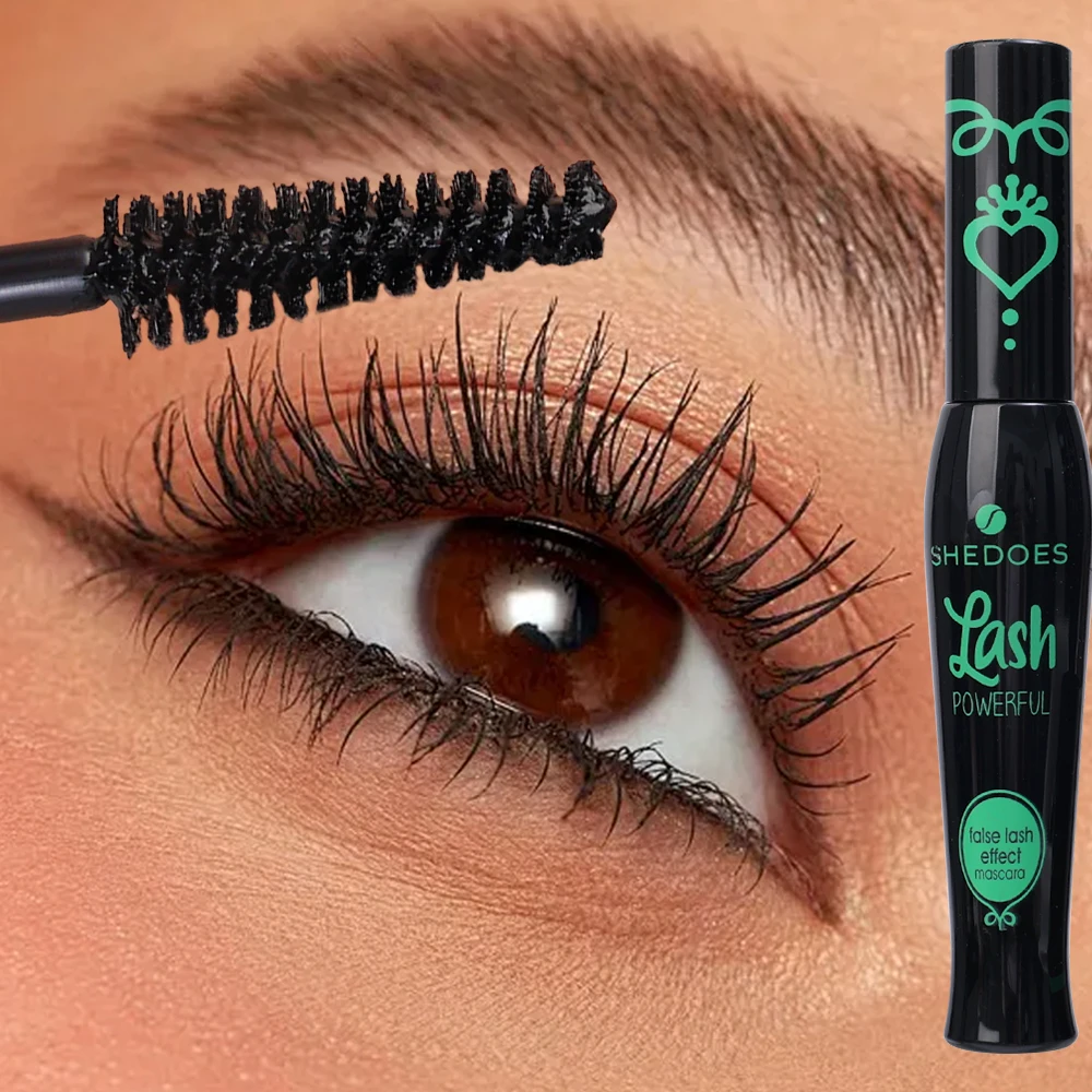 Mascara a lunga durata impermeabile 4D fibra di seta Curling Volume ciglia spesse allungamento Mascara liscio estensioni delle ciglia trucco