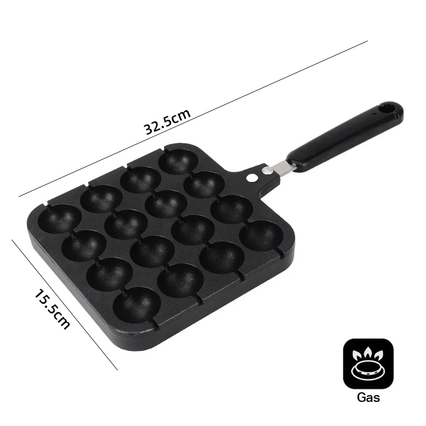 

Non-Stick Octopus Balls Maker, Takoyaki Baking Pan, Octopu Maruko Mold, Grill Plate, Household Machine, Kitchen Tool, 16Holes