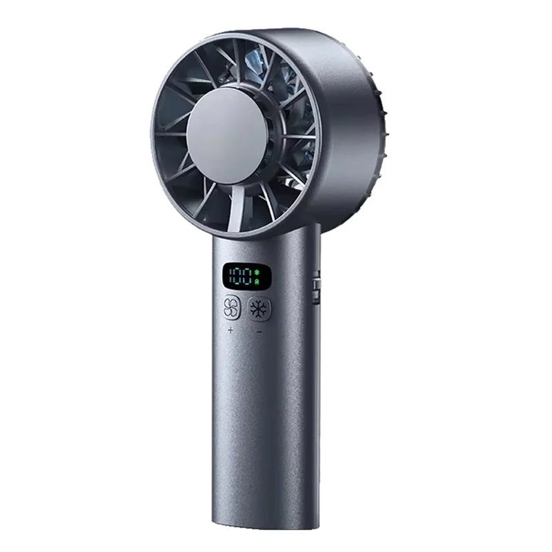 

B07B-Ice Compress High-Speed Cooling Fan Handheld Fans USB Rechargeable Portable Fan LED Digital Display Travel Outdoor