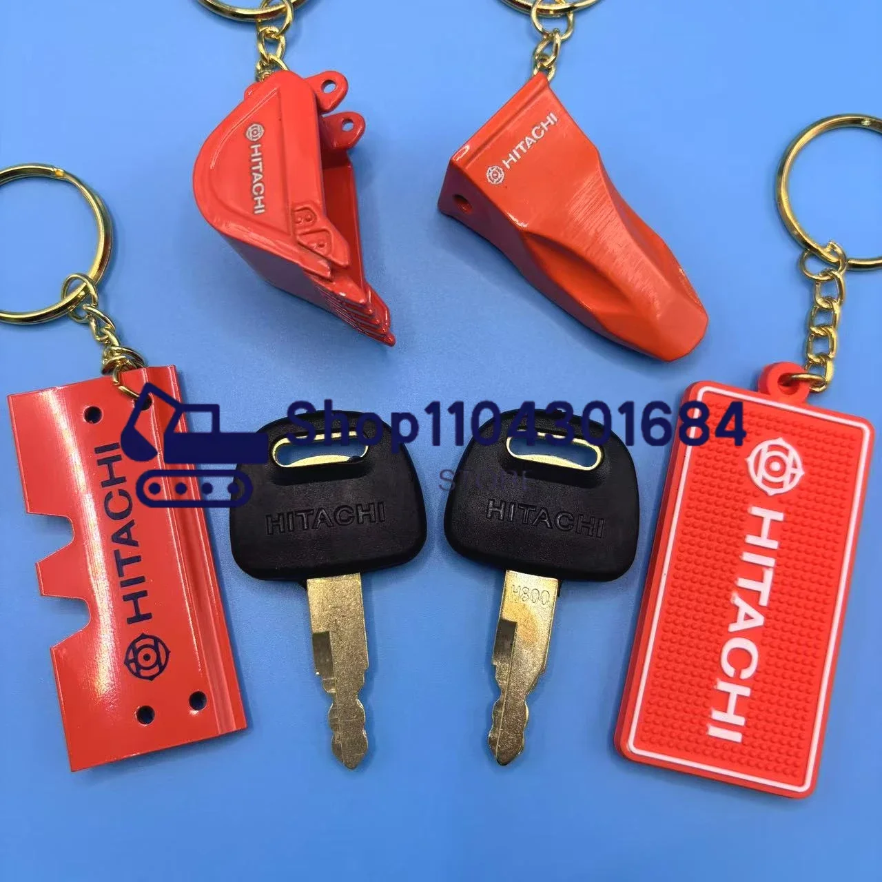 2pcs H800 Excavator Ignition Key for Hitachi ZAXIS ZAX Grab BU0028 Zax Ex60 / 70 / 120 / 200 / 210 Door Lock Key Chain F0002