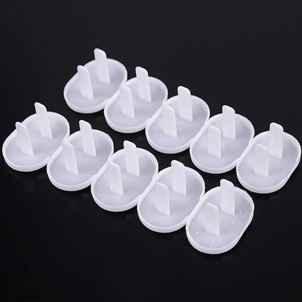 50pcs Child Safety Outlet Covers Electric Socket Cover Socket Protector (White)