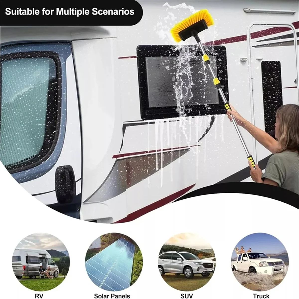 

T47C_Car Automatic Telescopic Long Rod Sprays Water Brush