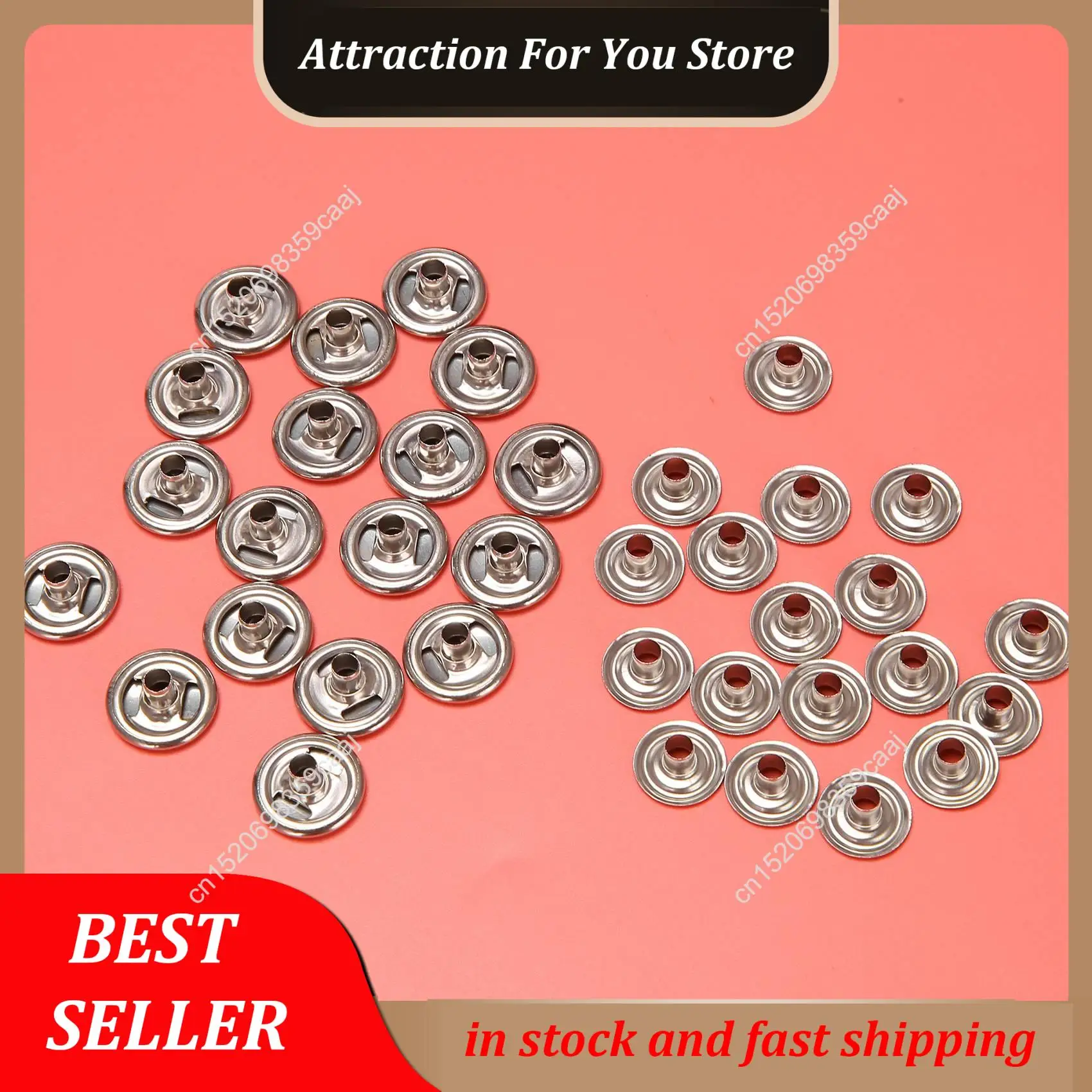 

Hot Selling 72Pcs 15MM Stainless Steel Fastener Snap Press Stud Button For Marine Boat Canvas With Punching Set Tool Kit Silver