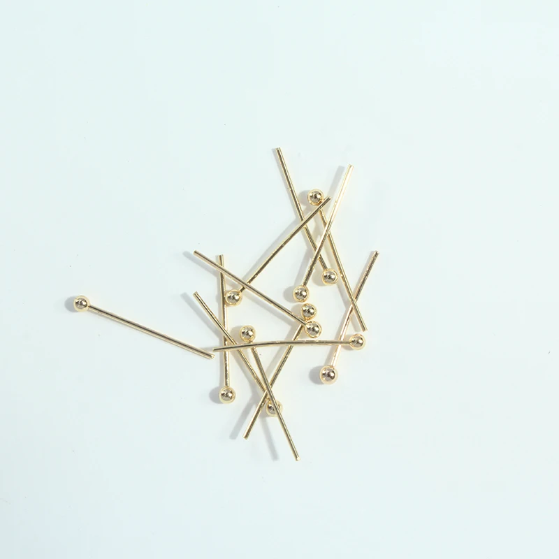 10/20/30pcs 15mm/20mm/30mm 14K Gold Plated Ball Pins For Jewelry Making Supplies DIY Earrings Beading Jewelry Accessories - view 6
