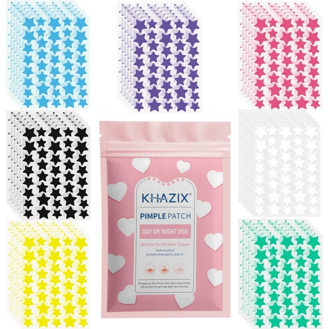 

Гидроколлоидные патчи KHAZIX Cute Star & Heart от прыщей, для дневного и ночного использования, для всех типов кожи, без лекарственных добавок, не сушат кожу