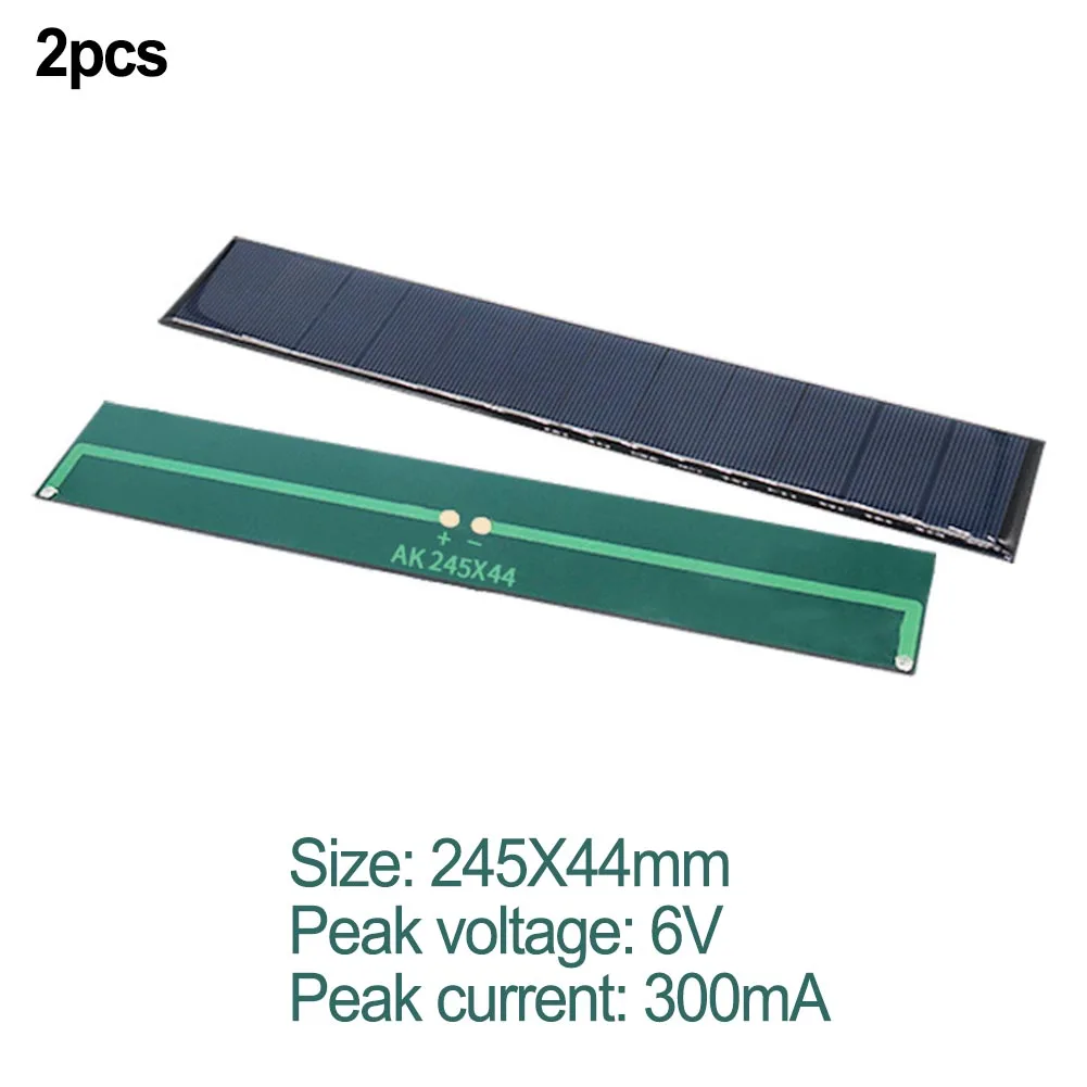 DIY 태양 전지 패널 키트 245*44mm 6V 태양 전지 패널 1.8W 전력 출력 교육 프로젝트 환경 지속 가능성