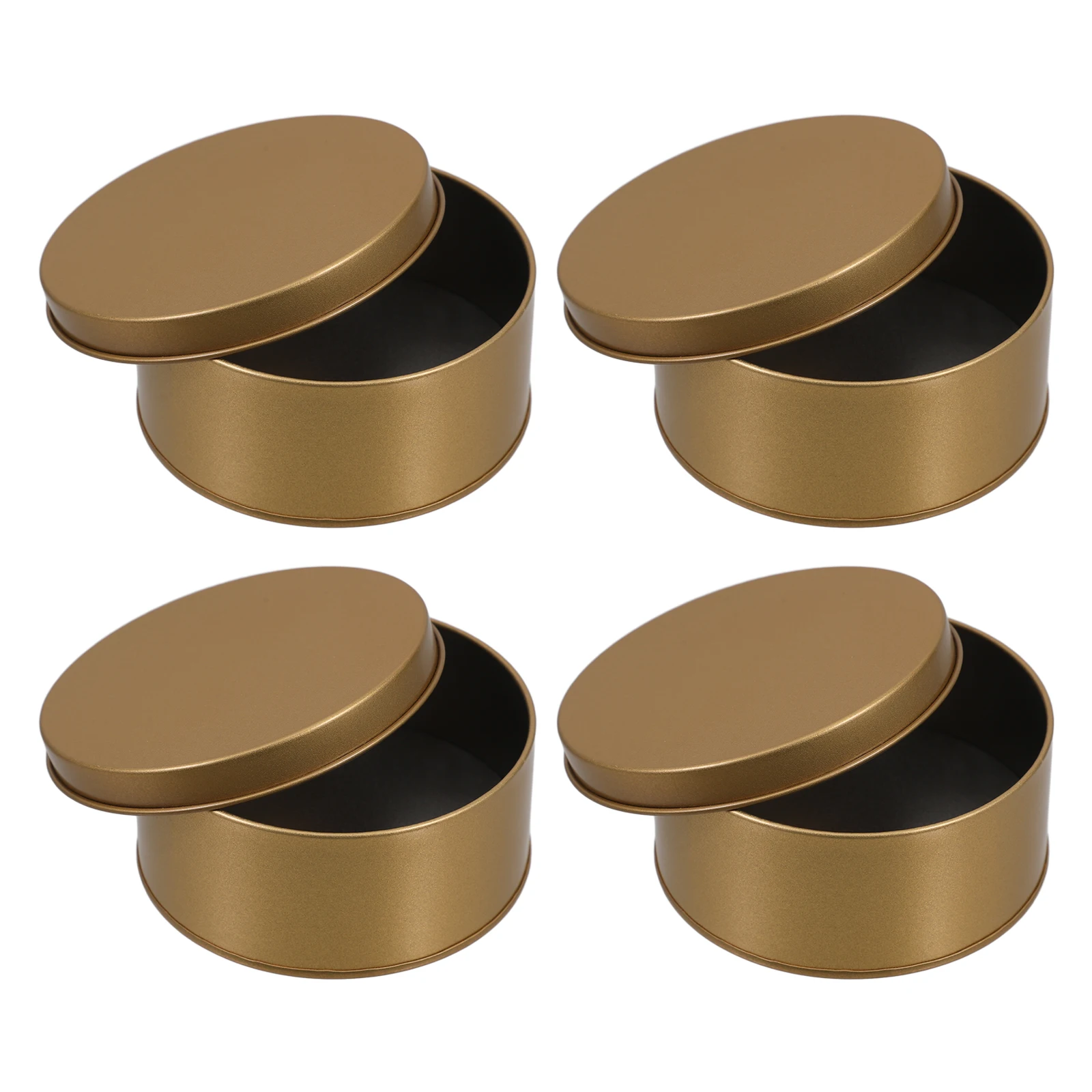 

4pcs Gift Packaging Boxes Large Cookie Containers Tin Candy Storage Dog Treat Jars Apothecary Home Organizer Metal Tinplate Box
