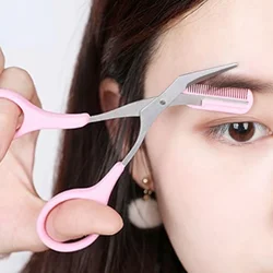 Eyebrow Trimmer Beauty Makeup Tools for Women Eyebrow Remover Eyebrow Scissors with Comb Stainless Steel Face Eyebrows Razor