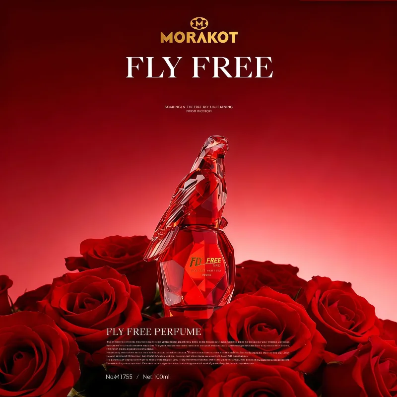 

Fly Free Red Eau De Parfum Luxury Long Lasting Fragrance for Men & Women, Bold Oriental Scent, Premium Gift Bottle Eagle Design