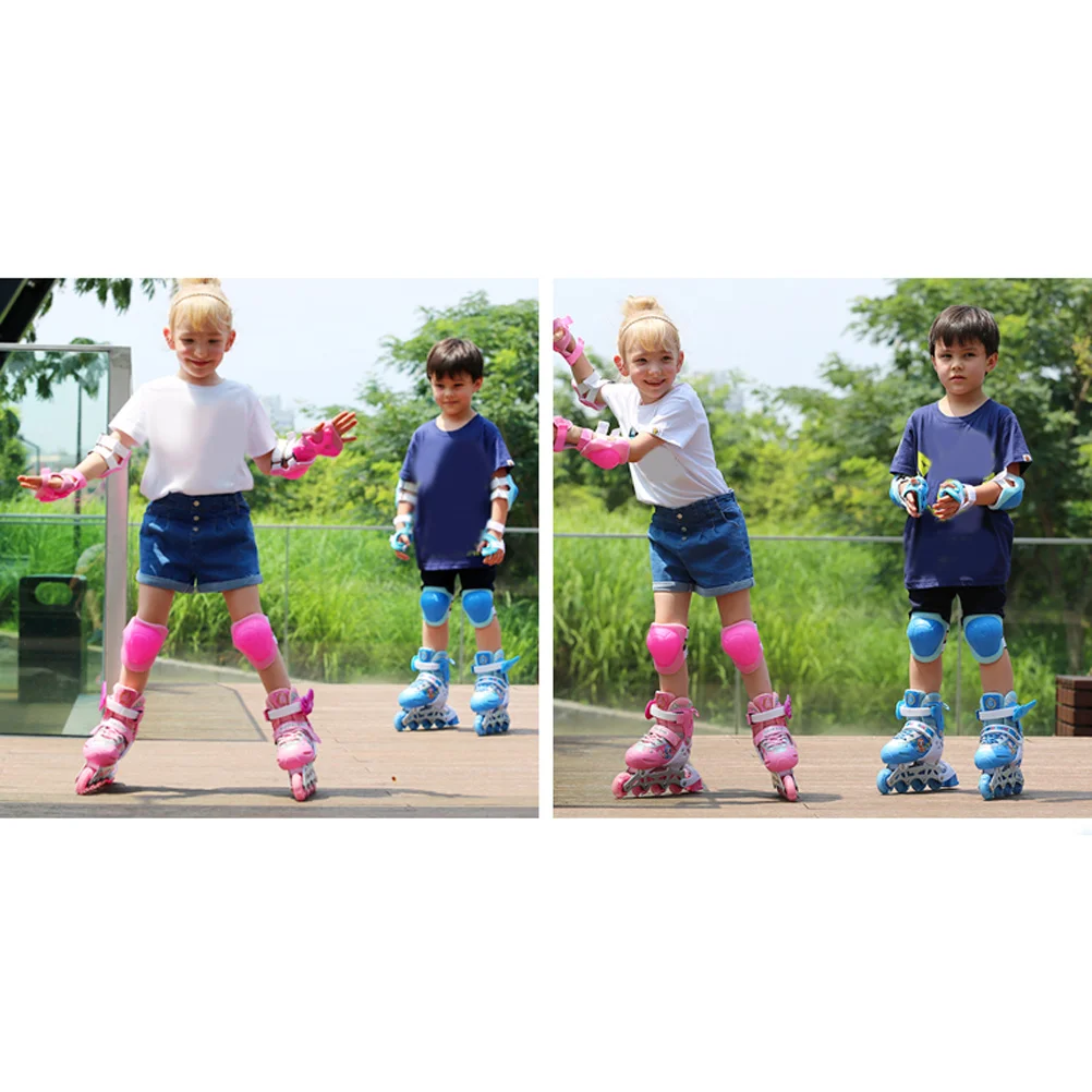 

6Pcs Protective Gear Set Knee Elbow Wrist Pads Safety Guards for Skateboard Roller Skating Scooter Sports