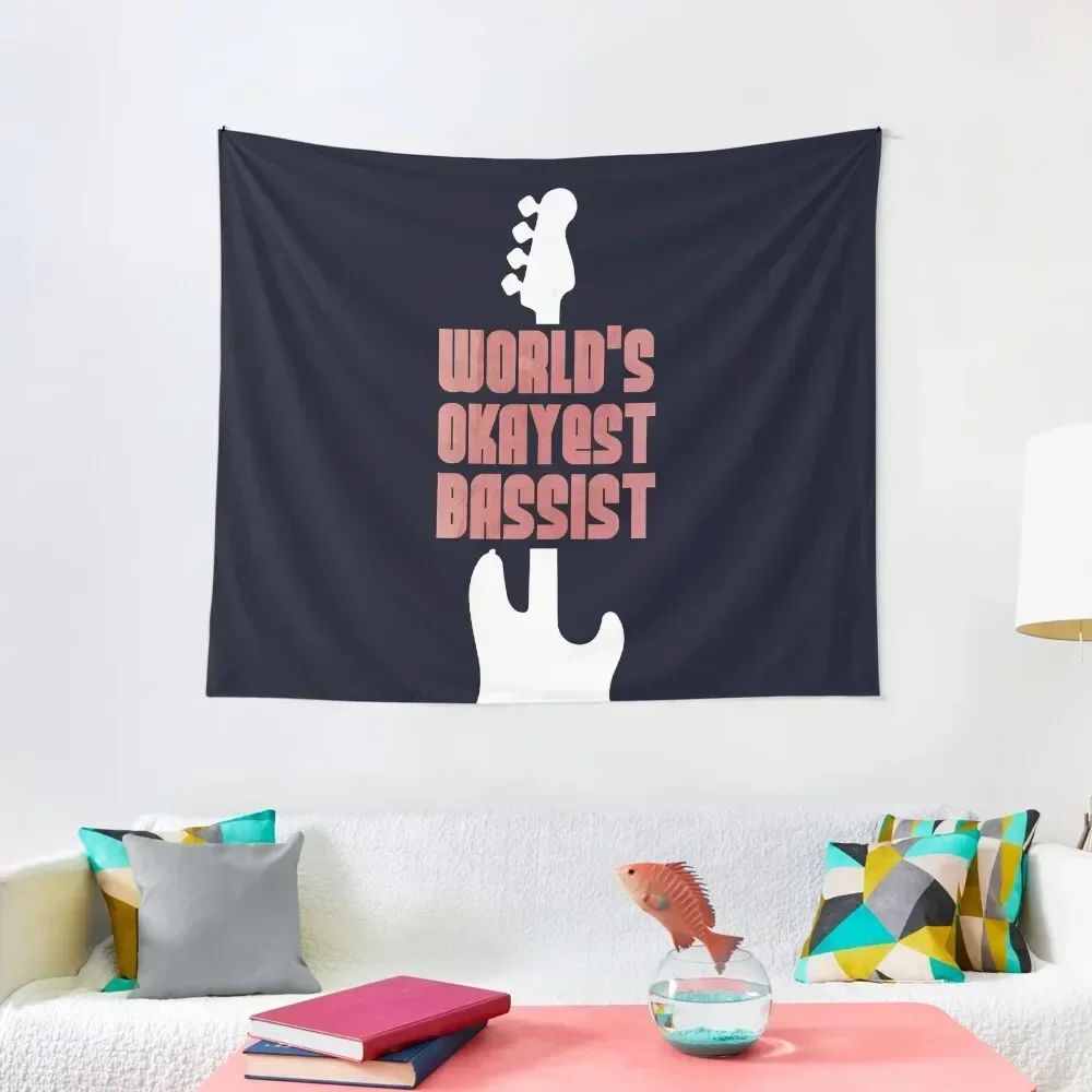 World's Okayest bassist Tapestry Aesthetics For Room Bedrooms Decorations Tapestry