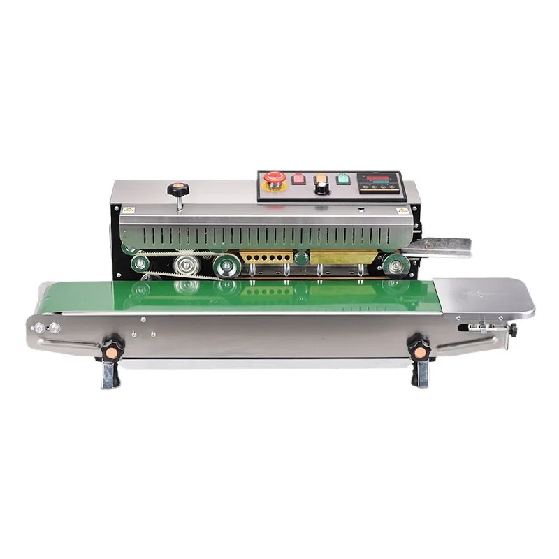 Automatic Sealing Machine Commercial Small Continuous Sealing Packaging Machine Fr770 Aluminum Foil Bag Tea Bag Moon Cake Bag