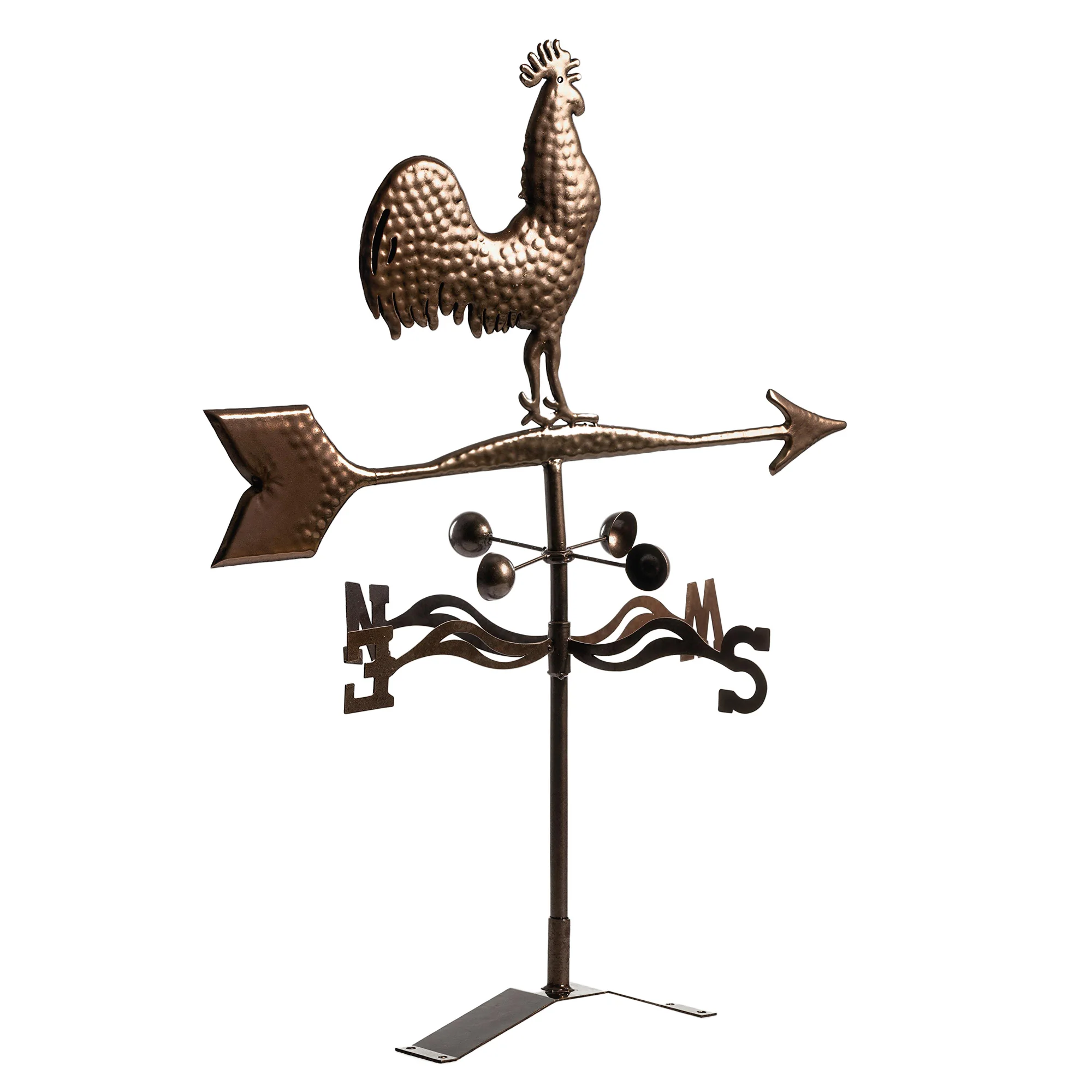 Outsunny Metal Rooster Weathervane, Roof Mount Wind Direction Indicator