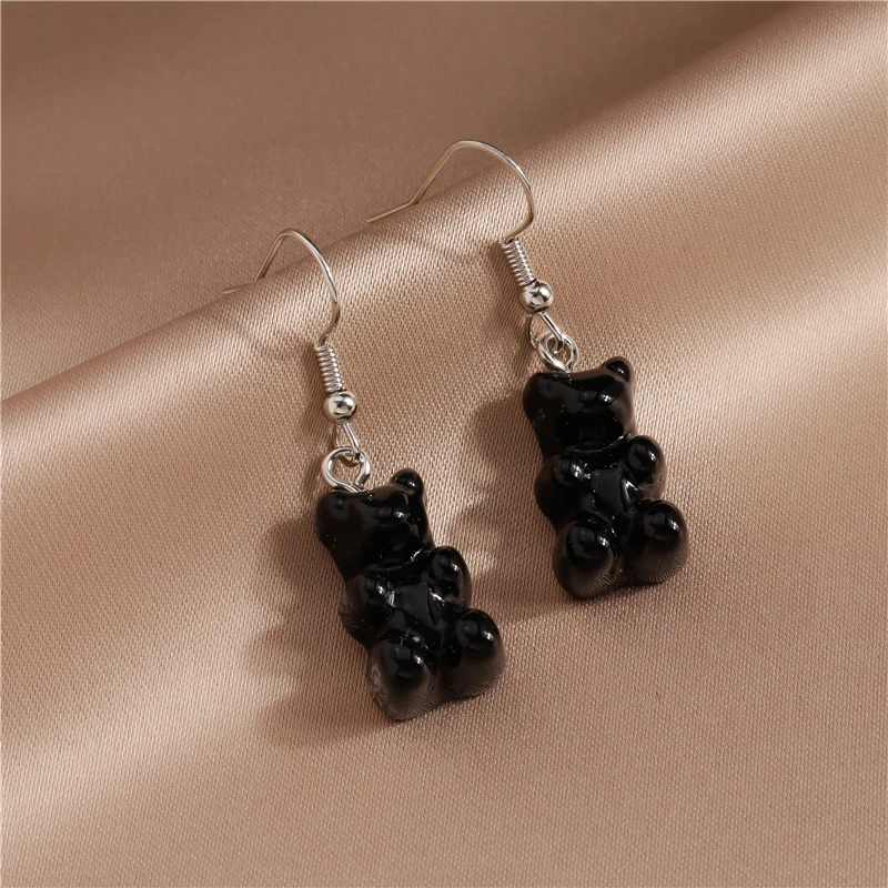 Nette Gummibärchen Ohrstecker für Frauen Candy Farben Tier Baumeln Ohrringe Brincos Femme Mädchen Party Urlaub Schmuck Geschenke – Detail 27