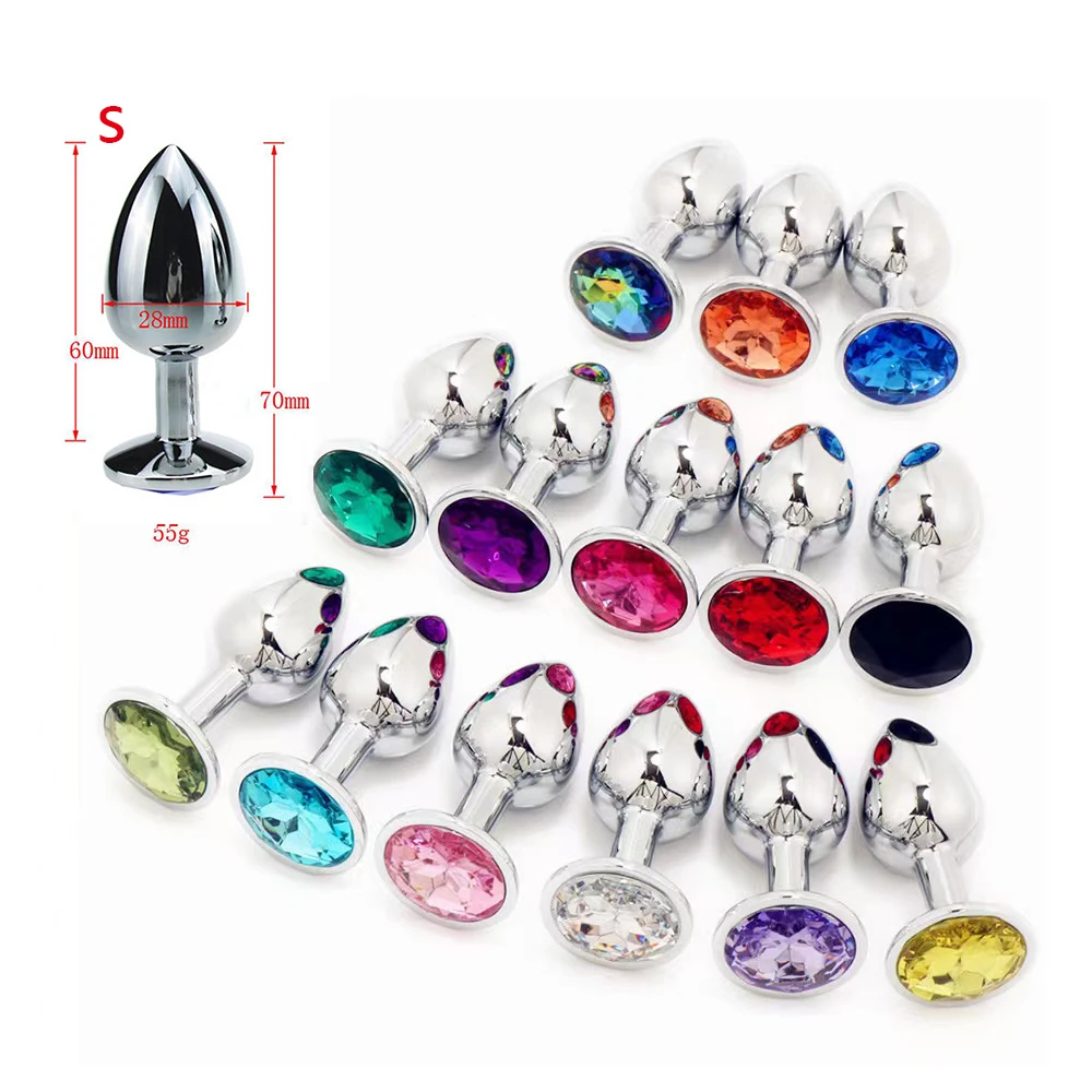 S Size Anal Plug Heart Stainless Steel Crystal Anal Plug Adult Sex Butt Plug Stimulator Anal Sex Toys Prostate Massager Dildo