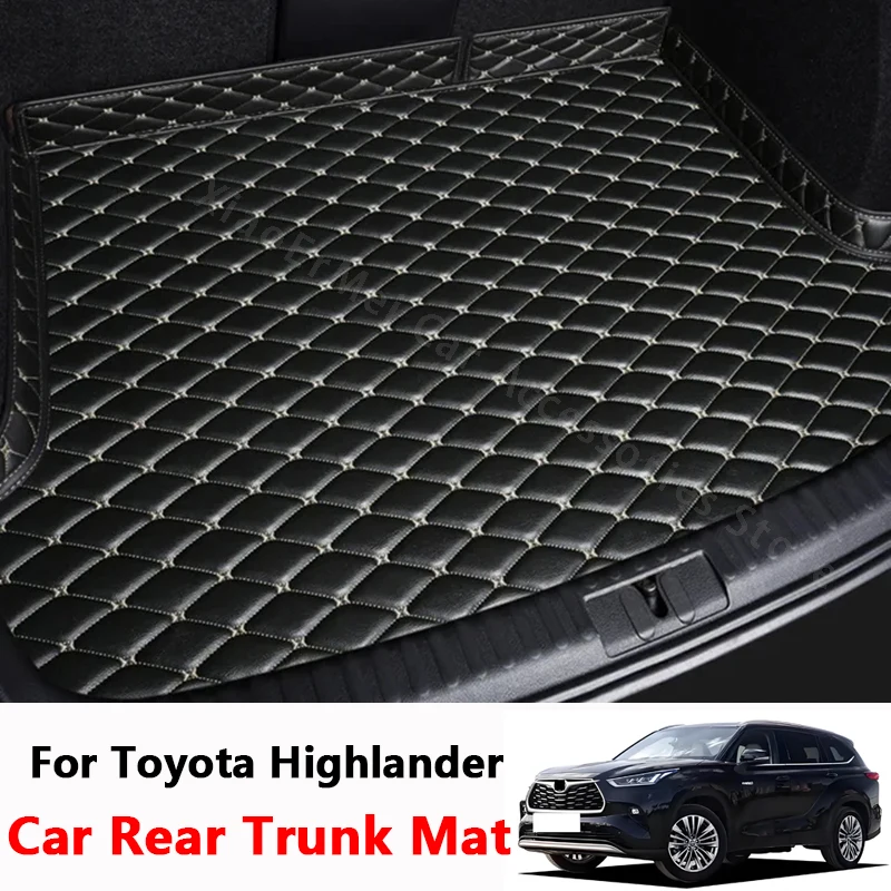 

Коврик в багажник для Toyota Highlander 2009-2026, защитный кожаный вкладыш для багажного отсека, накладка на задний багажник, аксессуары для автомобиля