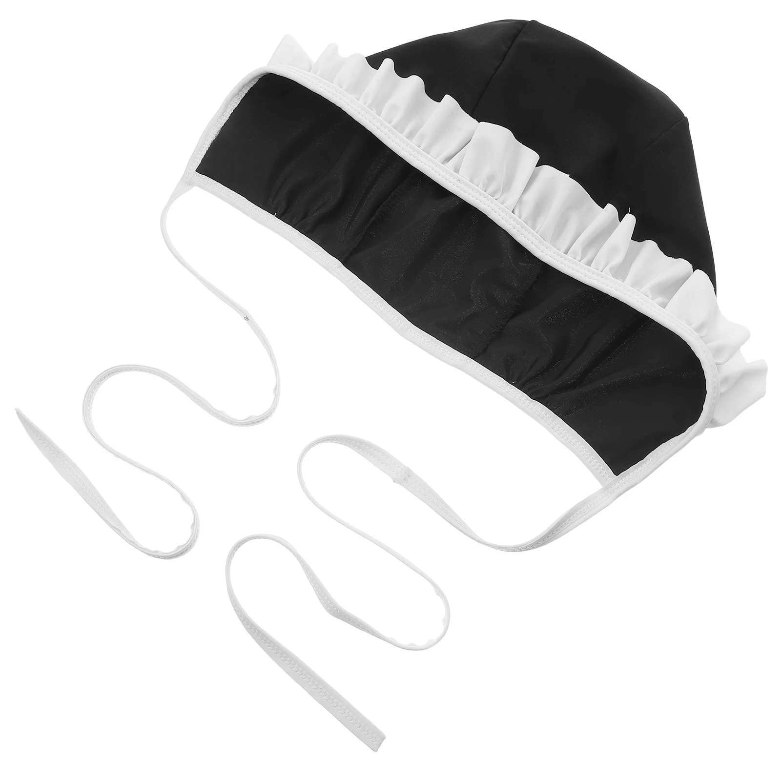 

Swimming Cap Women Fabric Cute Lace Adjustable Brim Hair Large Swimming Training Pool Swim Hat