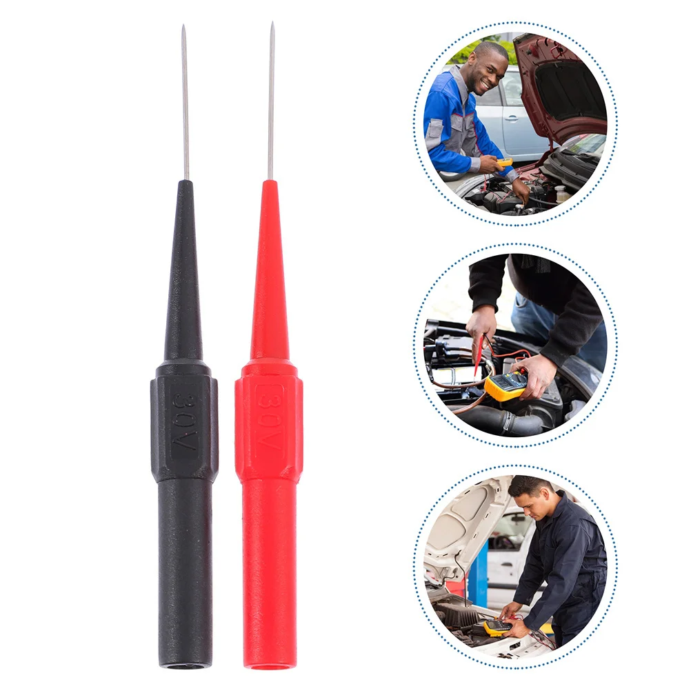 

10Pcs Test Probe Wire Piercing Multimeter Needle High Temperature Resistant Automotive Repair Circuit Testing Tools