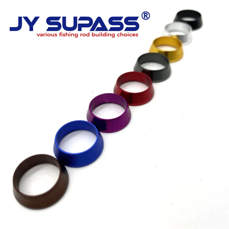 JY SUPASS 5pcs winding check custom fishing rod repair accessories,fishing rod aluminum trim rings