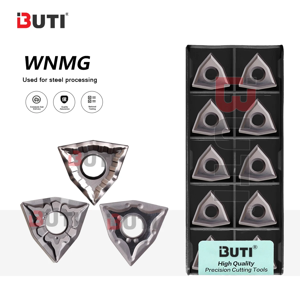 

WNMG Series CNC Lathe Ceramic Blades WNMG080404R-S MT/TS/HQ/MA/MS Groove Shaped Outer Circular Insert Peach Shaped Turning Blade