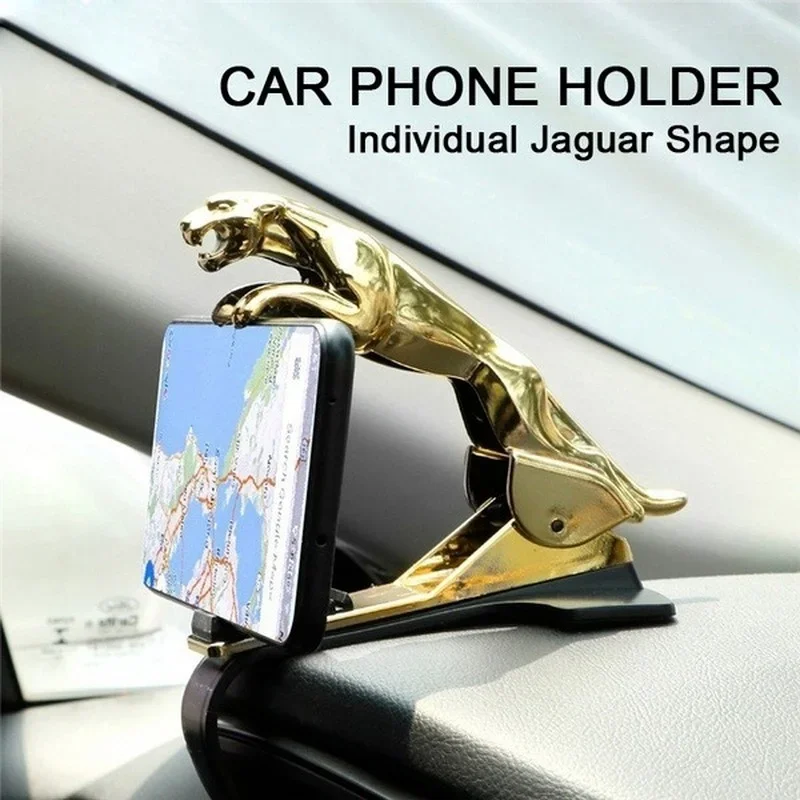 Cool Jaguar Cheetah HUD Car Phone Holder Leopard Cell Phone GPS Stand 360 Degree Mount Adjustable Clip Holder Accessories