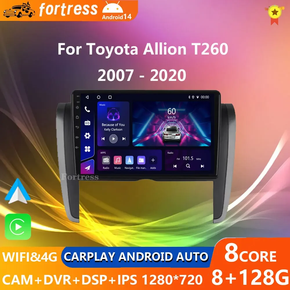 

Android 13 For Toyota Allion T260 Premio 2007 - 2020 Multimedia GPS Bluetooth BT Carplay Stereo WIFI QLED Car Radio Video Player