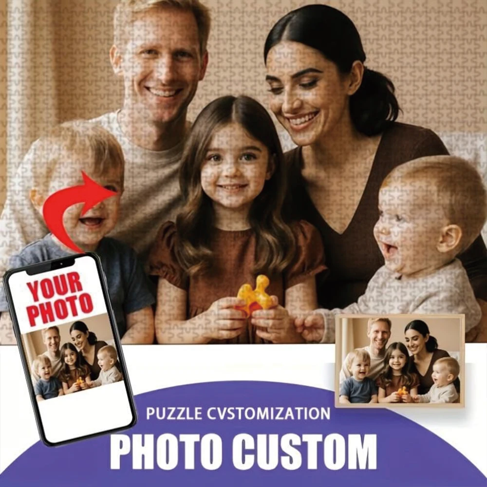 35/300/500/1030pcs Personalized Custom Photo Puzzle Family Photos Toys for Kids Gifts