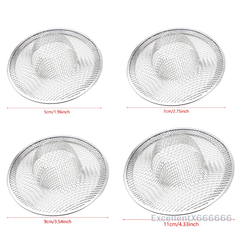 Strainer Shower Hair Catchers Stoppers Kitchen Accessories Stainless Steel Bathroom Drain Filter Net Screening Sink Drain