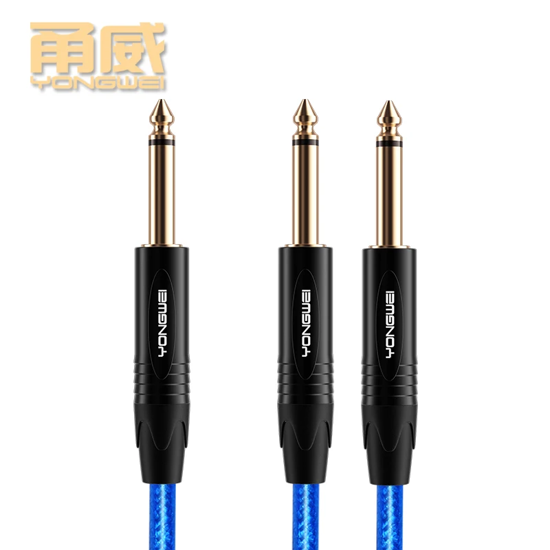 YONGWEI Cable auxiliar para guitarra eléctrica, conector de Audio de 6.5mm a 6.5mm, amplificador de teclado y bajo, mezclador de