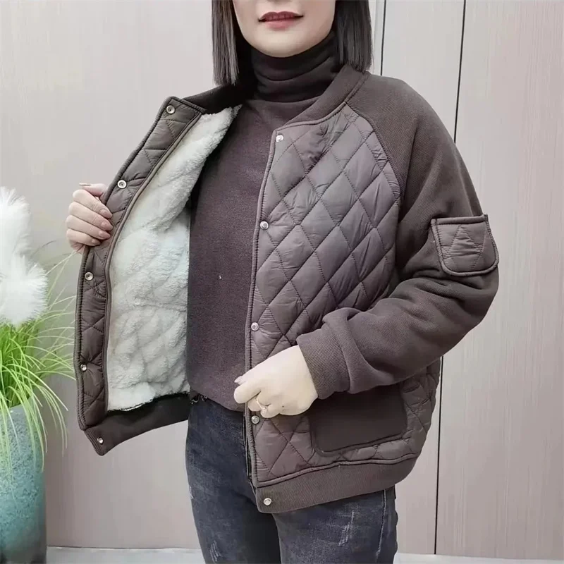 

Осенняя женская модная легкая тонкая пуховая хлопковая куртка женская высококачественная лоскутная бейсбольная куртка корейская женская спортивная рубашка с длинными рукавами