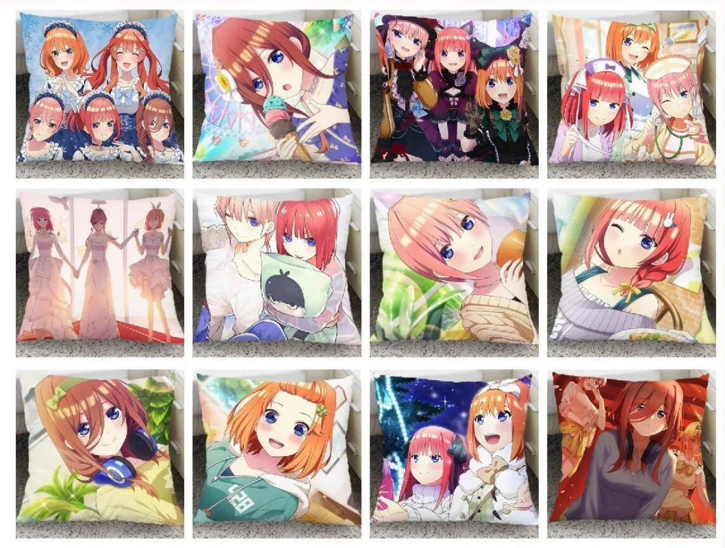 Anime Five Equal Parts Bride Print Sofa Cushion Cover Home Car Decor Pillowcase