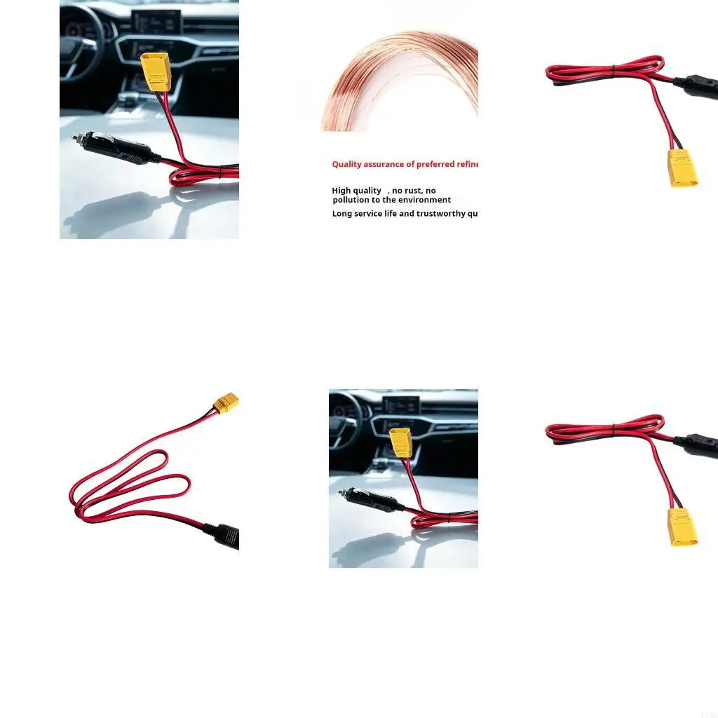 to XT90 Male Power Cord DC12V 24V 15A with LED Light F19E