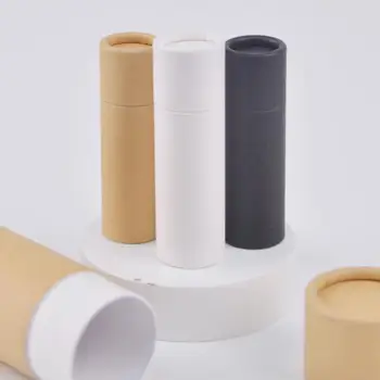 5g/0.18oz lip balm Kraft paper tube empty lipstick tube degradable cosmetic containers solid deodorant paste tube