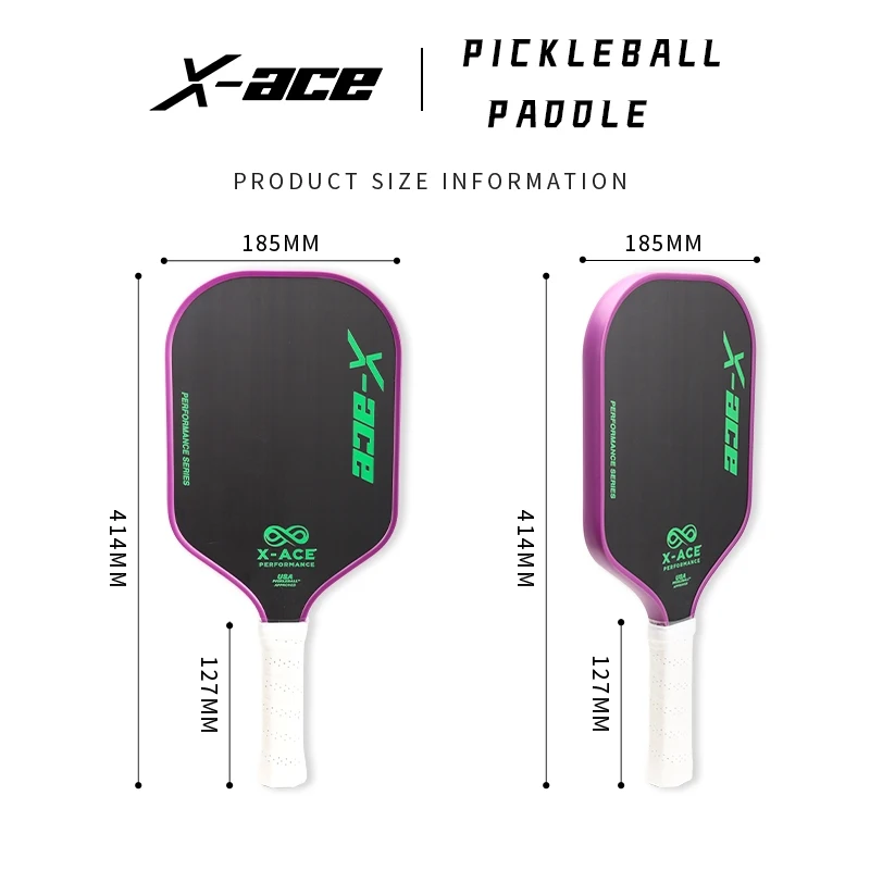 مجداف كرة البيسبول X-ACE مع حقيبة غطاء، قلب سميك 16 مم، سطح قماش من ألياف الكربون، مضرب كرة البيسبول من الدرجة الاحترافية #5