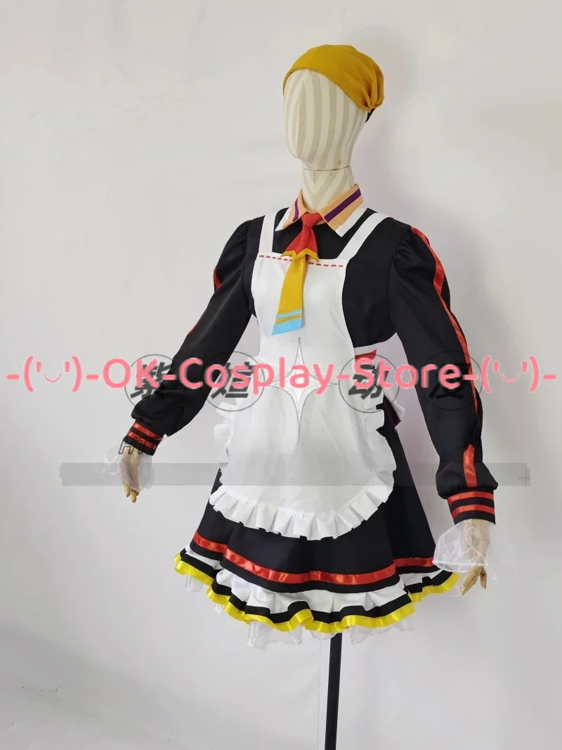 AIKIYO FUUKA Costume Cosplay Gioco Blu Archivio Cosplay Carino Vestito Da Partito Vestito Da Cameriera Uniformi di Carnevale di Halloween Su Misura