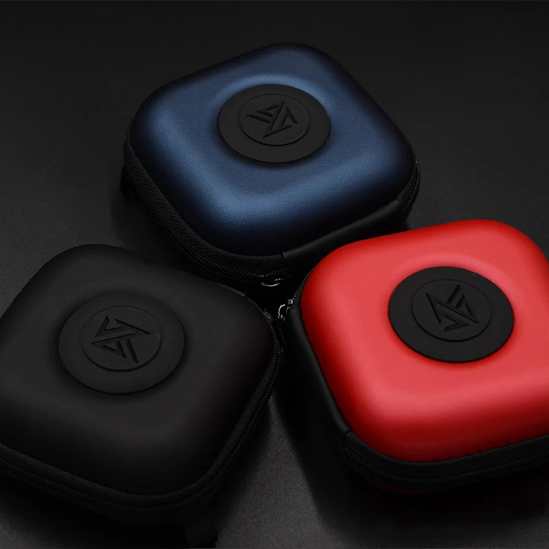 KZ PU Black Wired Earphone Storage Bag In Ear Handheld Wired Headphone Case Earplug Protection Kit Headset Storage Bag